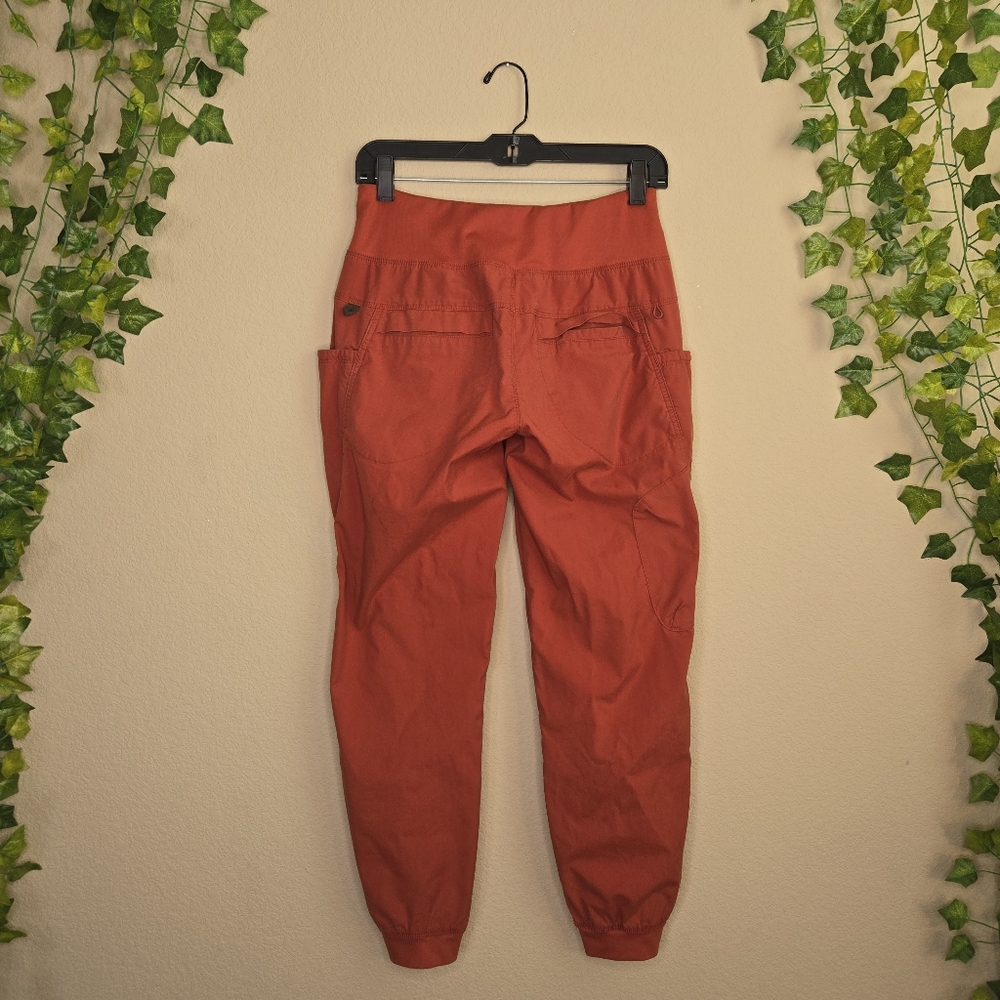 Prana Kanab Clay Rust Orange Organic Cotton Blend Jogger Hiking Pants Sz S - Picture 6 of 16